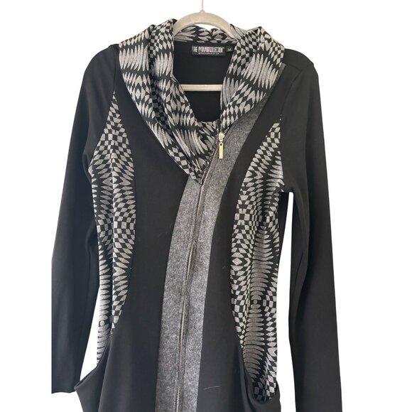 The Pyramid Collection Patchwork Boho Festival Tunic Length Zip Jacket M - Picture 3 of 14